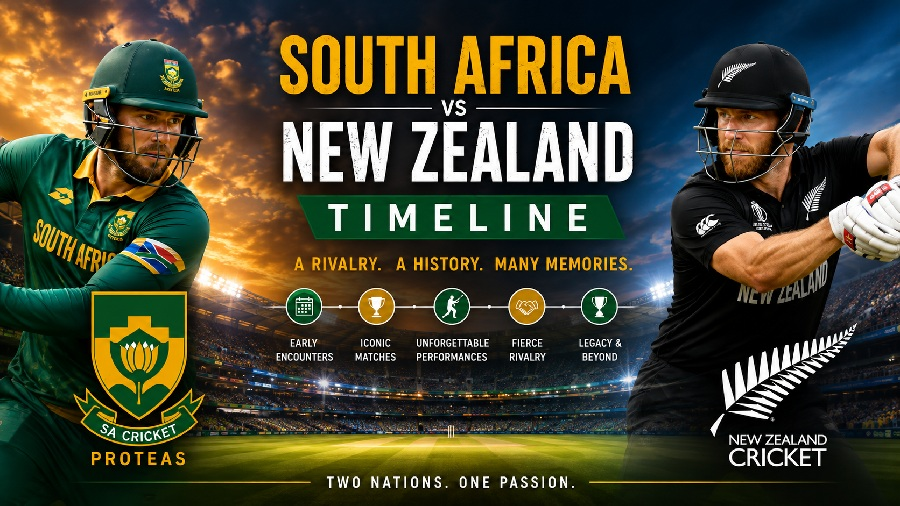 South Africa National Cricket Team vs New Zealand National Cricket Team Timeline